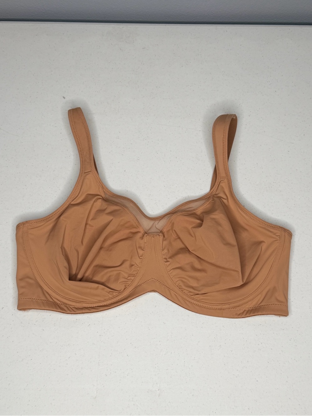 HSIA CoolComfort Smoothing Unlined Minimizer Underwire Bra Nude 38DD Like New